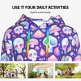 thumbnail image 4 of Cauagu Skull mushroom colorful for Women's Hooded Sweatshirts Pullover Hoodie for Women Fall Workout Sweat Long Sleeve Preppy Sweatshirts-XX-Large, 4 of 7