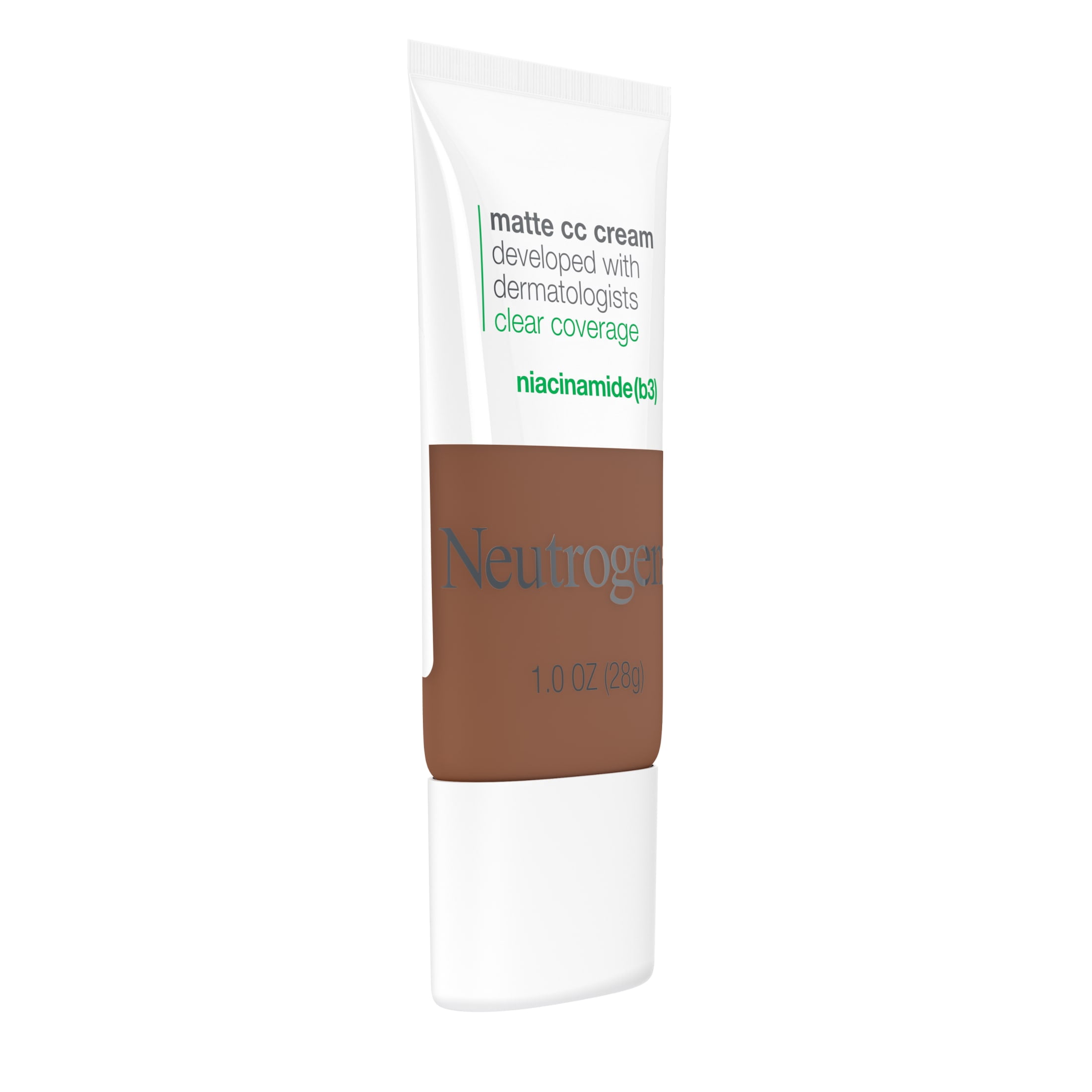 (2 pack) Neutrogena Clear Coverage Flawless Matte CC Cream, Cinnamon, 1 oz