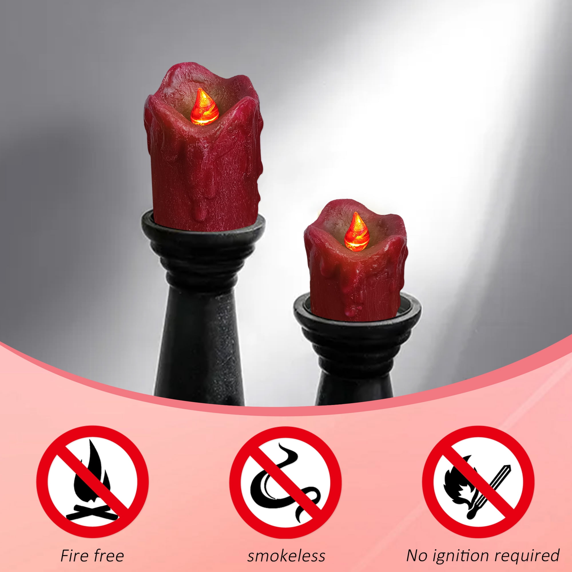 FCMSHAMD Flickering Flameless Candles with Remote Timer, 2.3" 3" 4" Realistic 3D Flame with Real Wax Pillar LED Candles,Battery Operated Candles for Wedding Home Decoration, Christmas,3 Pack