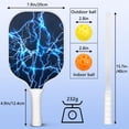 thumbnail image 4 of Pickleball Paddles Set Of 2, Fiberglass Surface, Thunder, Speed Print, 4 Balls & Bag, 4 of 5