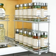 Lynk Professional® Slide Out Double Spice Rack Upper Cabinet Organizer - 4-inch Wide