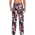 thumbnail image 3 of Xecao Rose Flowers Men's Straight Lounge Pajama Pants: The Ultimate in Comfortable Sleepwear, 3 of 9
