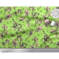 thumbnail image 2 of Soimoi Green Cotton Duck Fabric Dragonfly,Floral & Texture Print Sewing Fabric BTY 56 Inch Wide, 2 of 3