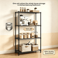 thumbnail image 3 of IZEUK 4-Tier Metal Shelving Unit for Home Garage, Heavy Duty Utility Rack, 1000 lbs Capacity, 23.6" W x 13.7" D x 53.4" H, Black, 3 of 11