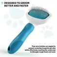 thumbnail image 5 of Poodle Pet Slicker Brush for Dogs, Cats, Rabbits - Dog Slicker Brush for Matted/Loose Hair, Fur, Knot - Doodle Brush for Dogs Short Hair & Long Hair - Dog Brush for Goldendoodle Grooming (Blue), 5 of 9