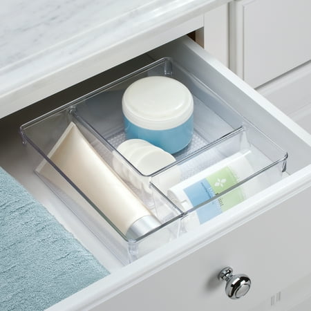 InterDesign Clarity Cosmetic Organizer for Vanity Cabinet to Hold Makeup, Beauty Products, Clear