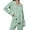 Light Green, variant on ManxiVoo Women's Satin Pajama Set Classic Collar Long Sleeve Comfortable Loungewear for All Seasons L Size Grey