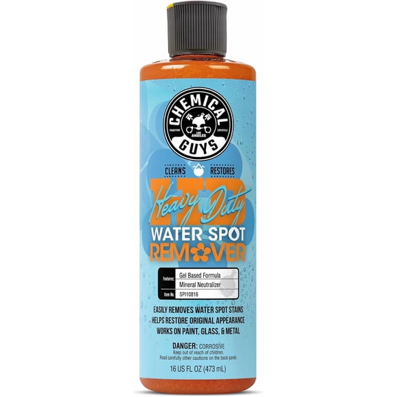 Heavy Duty Water Spot Remover Gel for Paint, Glass, and Metal - Mineral and Water Spot Remover for Cars, Trucks, Motorcycles, RVs & More - 16 oz