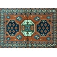 thumbnail image 1 of Ahgly Company Indoor Rectangle Persian Light Blue Traditional Area Rugs, 7' x 9', 1 of 4