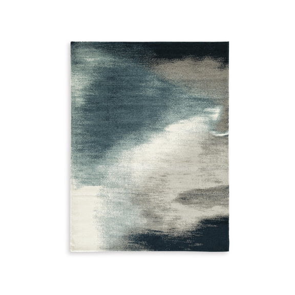 Signature Design by Ashley Brentward 5' x 7' Area Rug, Blue Gray Ivory Contemporary