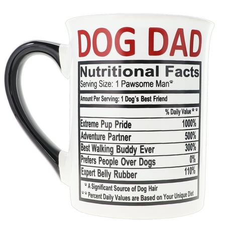 Dog Dad Mug, Dog Dad Gifts, 16oz. Ceramic Large Coffee Mug, Dog Mug for Men, Gifts for Dog Lovers