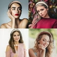thumbnail image 2 of 5 Pack Headbands for Women Padded Headband for Girls Thick Wide Headabnds Velvet Womens Vintage Headbands Assorted 90s Headband Puffy Sponge Headbands Head Band Hair Band Accessories for Women Girls, 2 of 7