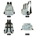 thumbnail image 2 of Blue Floral Flowers Grids Travel Laptop Backpack Casual Daypack Lightweight Bookbag Compartment for Business, 2 of 7