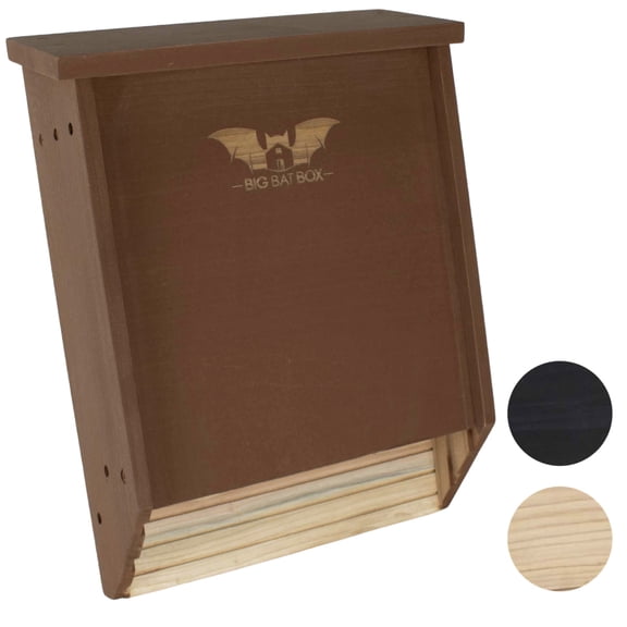 2-Chamber Brown Cedar Bat House – Holds Up to 75 Bats | Natural Mosquito Control | Eco-Friendly