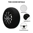 thumbnail image 4 of Gaeub Spooky Halloween 14-17in Tire Cover, Spare Tire Cover, for Camper Caravan, Trailer, Car, Truck, SUV, Jeep - 16 inch, 4 of 9