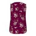 thumbnail image 6 of Samickarr Summer Savings Clearance Plus Size Summer Tops For Women Tops Dressy Casual Women's Summer Loose Fitting Sleeveless Round Neck Printed Tank Top Workout Tops For Women, 6 of 6