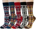 thumbnail image 2 of Wrapables® Unisex Colorful Designs Trouser Socks (Set of 5), Diamond Pattern, 2 of 7