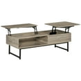 thumbnail image 1 of HOMCOM Modern Lift Top Coffee Table with Hidden Storage Compartment and Metal Frame, Center Table for Living Room, Grey, 1 of 10