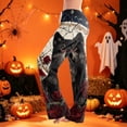thumbnail image 6 of JULMCOMO Halloween Pajamas Pants for Women Cat Pumpkin Ghost Print Elastic Waist Drawstring Trendy Pajama Bottoms Cute Print Loose Fit Comfy Pj Pants Black M, 6 of 6