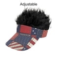 thumbnail image 2 of Jiibva Patriotic Wig Hat Retro Flag Wig Cap Spiked Hair Sun Hat for Funny Patriotic Costume Parties Outdoor Event Hair Accessory, 2 of 7