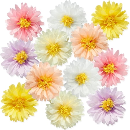 Dalrosia Daisy Tissue Paper Pom Poms, Wildflower Party Decorations, Premium Paper Flowers Decorations for Wall, 1st Birthday, Baby Shower, Wedding, Wall Classroom, Nursery Decor