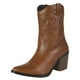 thumbnail image 1 of Bota Vaquera Para Mujer Castalia 002-49 Coñac Con Detalle Bordado, 1 of 3