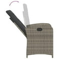 thumbnail image 5 of vidaXL Outdoor Reclining Garden Chair with Cushions Grey Poly Rattan, 5 of 5