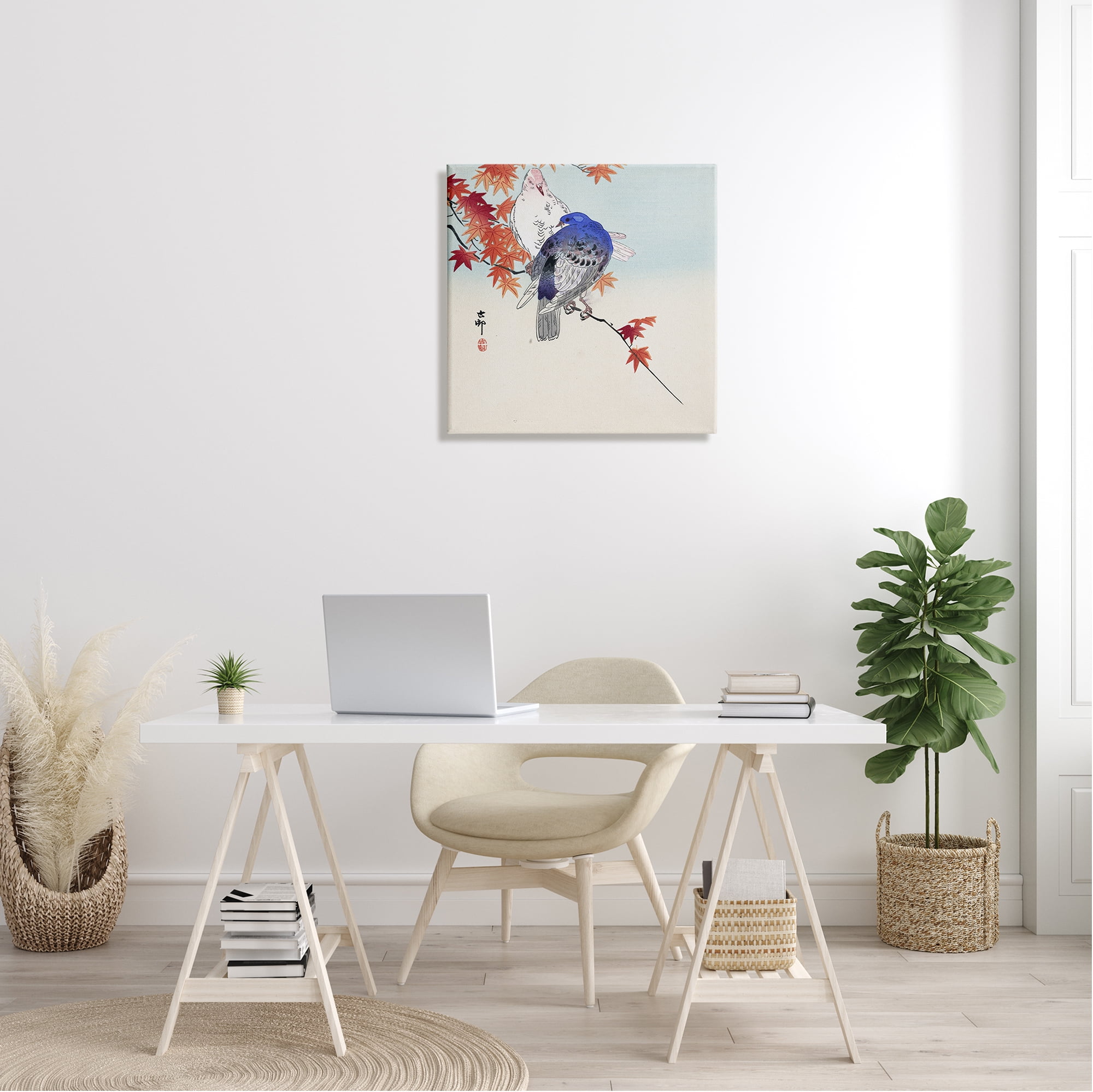 Stupell Industries Pigeons Ohara Koson Classical Painting Bird Portrait Painting Gallery Wrapped Canvas Print Wall Art, Design by one1000paintings