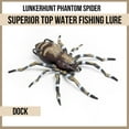 thumbnail image 3 of Lunkerhunt Phantom Spider Fishing Lure | Most Realistic Topwater Fishing Bait with Self-Righting Ballast for Natural Walking Action | Hollow Body Weedless Hooks for Bass Fishing (Dock), 3 of 8