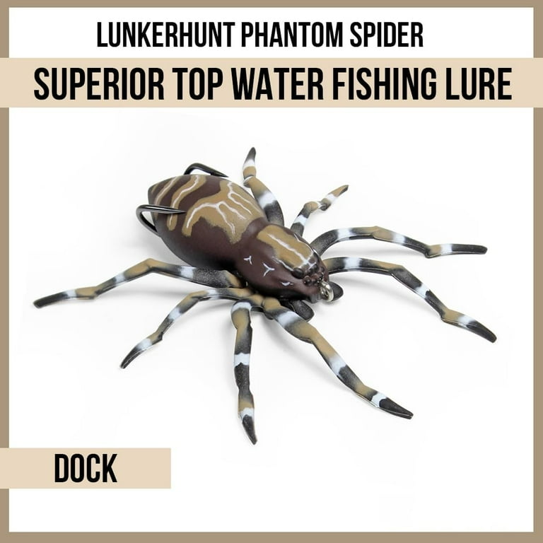 black tarantula fishing lure Lunkerhunt Phantom Spider - 2''
