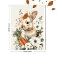 thumbnail image 3 of Qisvanset Bunny Carrots Flowers Canvas Wall Art 15.75x11.81 Inches, 3 of 8