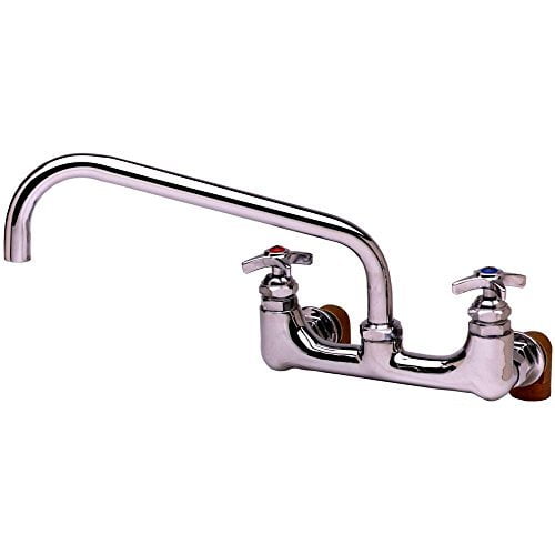 T&s Brass Low Arc Laundry Sink Faucet, Manual, 8" Mount, 2 Hole B-0290