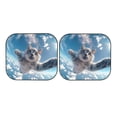 thumbnail image 7 of Windshield Sun Shade, Skydiving Cat Fisheye View Foldable Car Sun Shade Windshield for Front, 2 Pieces, 7 of 7