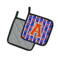 thumbnail image 2 of Carolines Treasures CJ1083-APTHD Letter A Football Green, Blue and Orange Pair of Pot Holders, 7.5HX7.5W, multicolor, 2 of 2