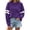 Purple(ladies tops), variant on LUVDA Crew Neck Sweatshirt for Women Stripe Sleeve Pullover Loose Fit Soft Fleece Top Casual Fall Winter Basic