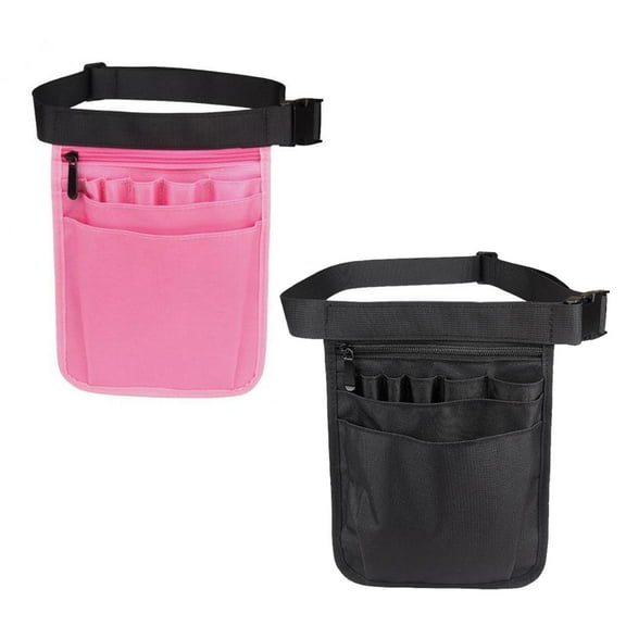 2 Pcs Nylon Nurse Organizer Belt Pocket Waist Bag Pouch for Accessories Tool