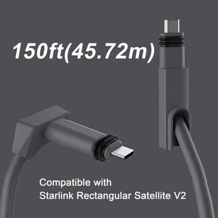 150ft Replacement Cable for Starlink Rectangular Satellite V2 Dish Internet