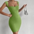thumbnail image 7 of Blmnix Bodycon Dresses Dresses for Women Slip Dress Sexy Dresses Under Dress Sweetheart Sleeveless Mini Green Adjustable Waist Casual Summer Dress,S, 7 of 7