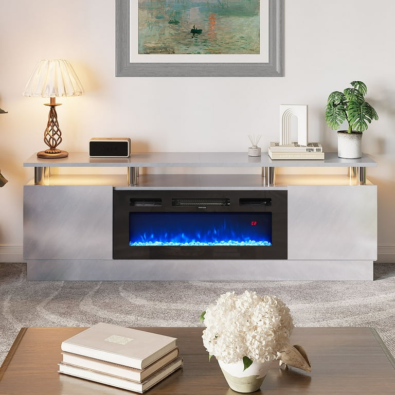 Oneinmil Fireplace TV Stand Entertainment Center for TVs up to 80