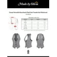 thumbnail image 2 of Made by Olivia Women's Casual Versatile Racerback Plaid Vest Tuxedo Suit Waistcoat, 2 of 7