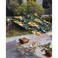 thumbnail image 3 of Sun Shade Sail 8'x10' Black Yellow Boho Floral Rectangle Sun Shade Sails Canopy Waterproof Vintage Abstract Flower Outdoor Sunshades Sand UV Block Cover Shades Cloth for Patio Backyard Garden Deck, 3 of 9