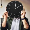 thumbnail image 2 of Shisuyan Living Room Non-Ticking Clock Silent Battery Operated Clock Round Wall Clock, 2 of 9
