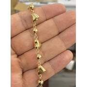 14K Gold Filled Newborn Baby Bracelet Kids Heart Design Minimalist 5.75" Pulsera De Bebe