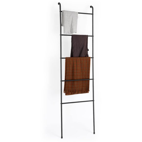 Toalla, manta, escalera, BTY, metal negro, 5 niveles