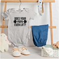 thumbnail image 3 of Does Your Papa Even Lift Gym Workout Romper Boys or Girls Infant Baby Brisco Brands 6M, 3 of 6