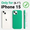 thumbnail image 6 of for iPhone 15 Phone Case, Silicone Upgraded [Military Grade Drop Protection] Protective Shockproof Phone Case for iPhone 15 Case, 6.1 inch, Emerald Green, 6 of 13