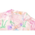 thumbnail image 2 of Beezizac Satin Pajamas for Girls - Cute Yellow Silky Long-sleeved Set with Colorful Bow Prints Size 10, 2 of 5