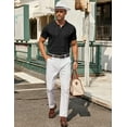thumbnail image 4 of COOFANDY Mens Button Down Shirt Short Sleeve Polo Shirts Casual Vintage Beach Shirt Summer Shirts, 4 of 9