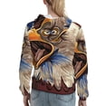 thumbnail image 7 of Lsque Eagle With USA Flags Pattern Casual Women's Hoodie,Hooded Sweatshirt with Kangaroo Pocket,Pullover Hoodie with Eye-catching Drawstrings-Small, 7 of 7