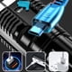 thumbnail image 4 of Toystoory Linterna LED de 400LM, linterna recargable por USB, luz de brillo potente, foco impermeable IP44 portátil, 4 modos ajustables Escalada Tipo 1, 4 of 6